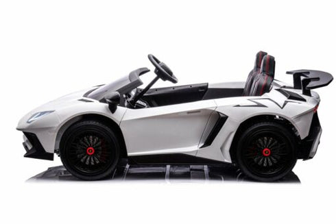 2 Seater Lamborghini SVJ 24V XXL Ride on Sports Car Massive Size-White